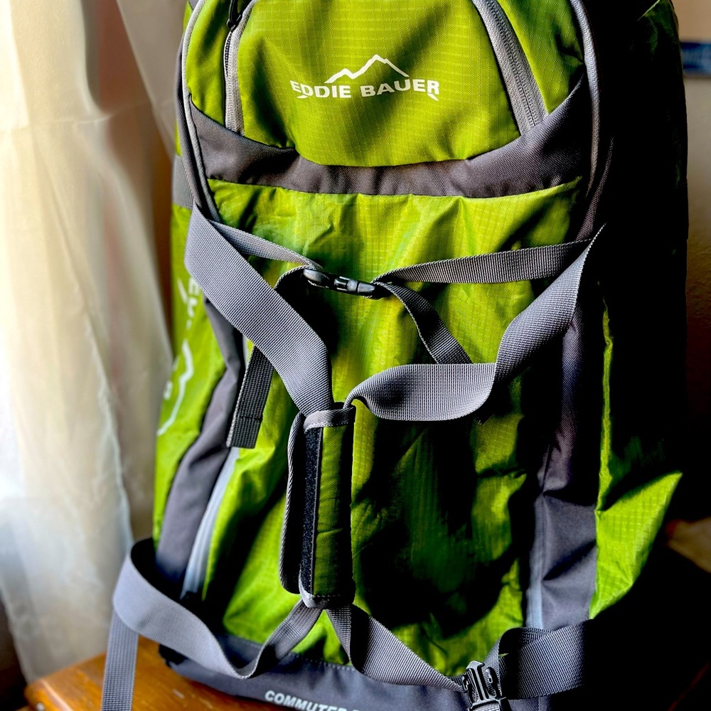 Eddie Bauer Olive Green rolling duffle bag